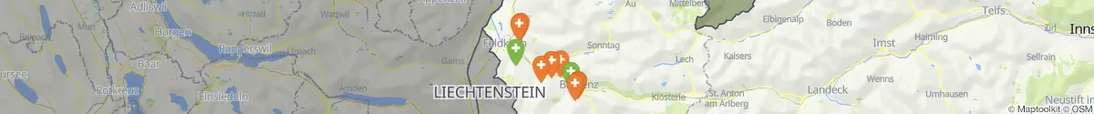 Map view for Pharmacies emergency services nearby Ludesch (Bludenz, Vorarlberg)